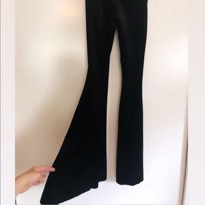 Black velvet pants